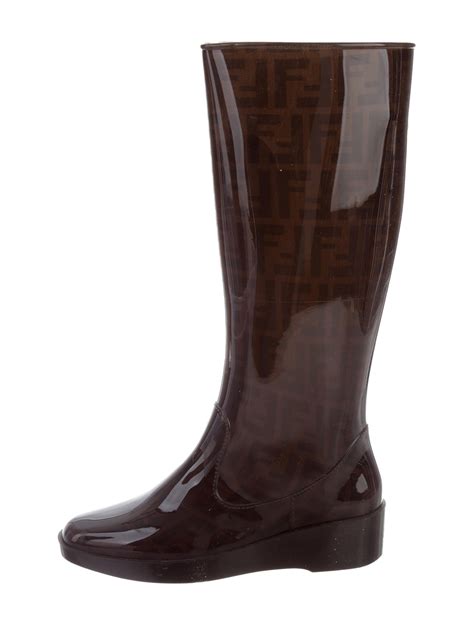 fendi zucca rain boots|real real fendi boots.